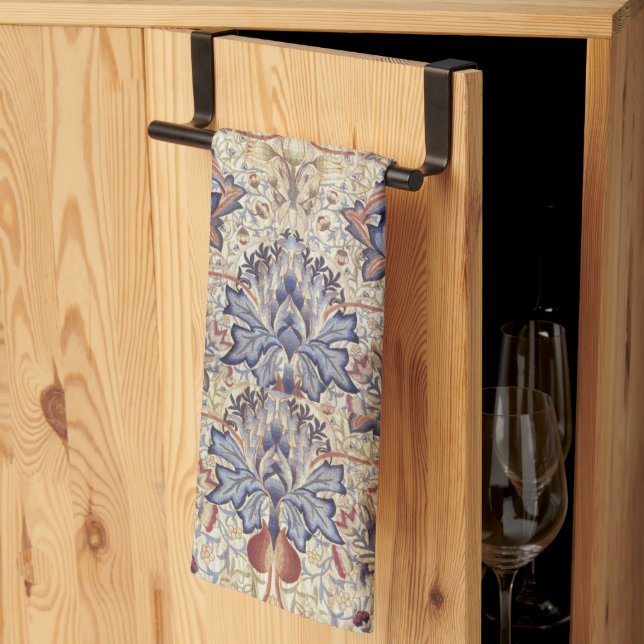 Vintage Flowers William Morris Artichoke      Kitchen Towel (Thirds Fold)