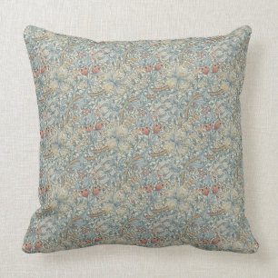 Vintage Flowers William Morris Golden Lily Throw Pillow