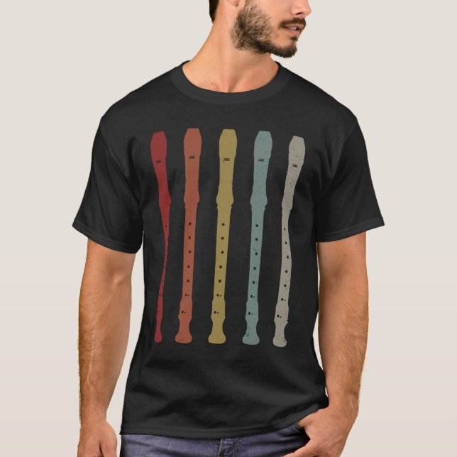 Vintage Flute Recorder T-Shirt (Front)