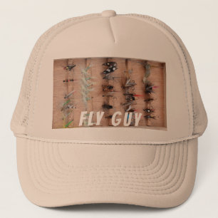 Vintage Fly Fishing Lures "Fly Guy" Ballcap Trucker Hat