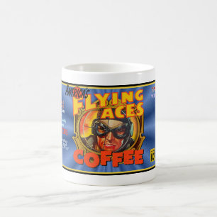 VINTAGE FLYING ACES BRAND COFFEE  MUG