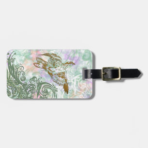 Vintage Flying Bird Pattern Luggage Tag