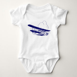 Vintage Flying Boat Baby Bodysuit