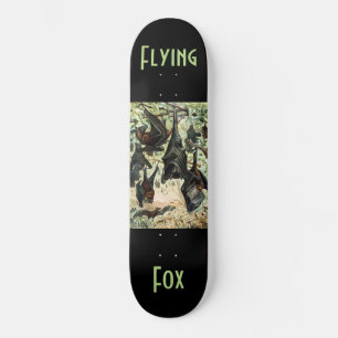 Vintage flying fox bat black bats elegant gothic  skateboard