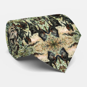 Vintage flying fox bat black bats elegant gothic  tie