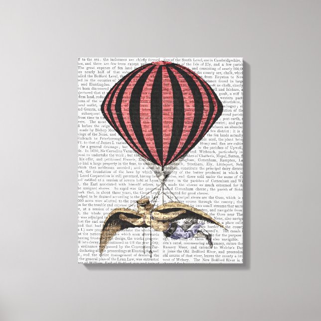 Vintage Flying Machine Canvas Print (Front)