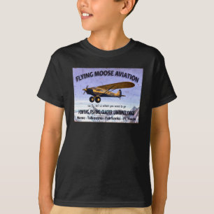 Vintage Flying Moose Aviation Sign T-Shirt