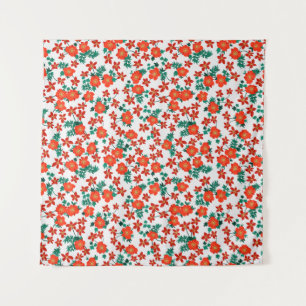 Vintage folk floral background. Seamless vintage p Tapestry