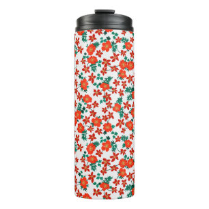 Vintage folk floral background. Seamless vintage p Thermal Tumbler