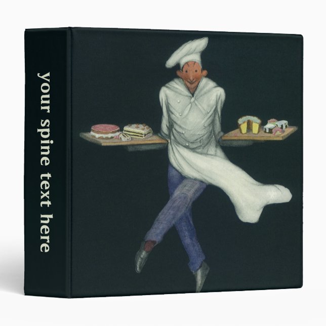 Vintage Food Business, Baker with Pastry Desserts Binder (Front/Spine)