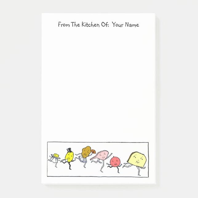 Vintage Food Custom Post it Notes (Front)