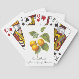 Vintage Food Fruit, Apricot Peach by Redoute Playing Cards