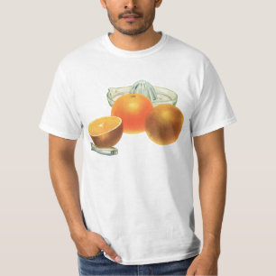 Vintage Food Fruit, Ripe Oranges Juicer Breakfast T-Shirt