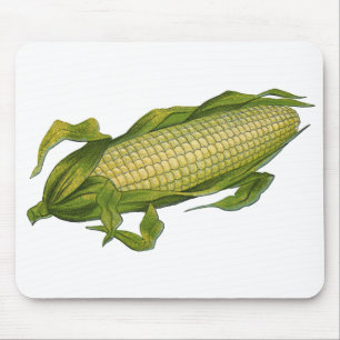 Vintage Food, Healthy Vegetables, Corn on the Cob Mouse Pad
