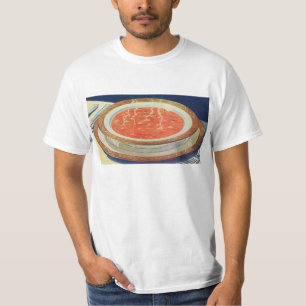 Vintage Food, Hot Bowl of Tomato Soup with Peas T-Shirt