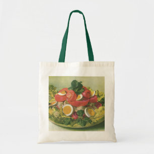 Vintage Food, Organic Mixed Green Mesclun Salad Tote Bag