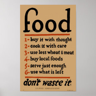 Vintage FOOD Poster Print - World War I Era