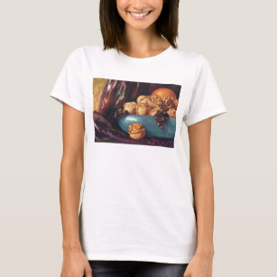 Vintage Food, Walnuts and Fruit in a Blue Bowl T-Shirt