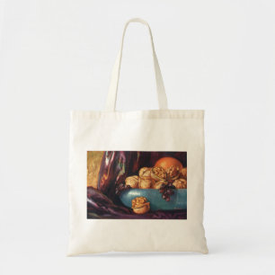 Vintage Food, Walnuts and Fruit in a Blue Bowl Tote Bag