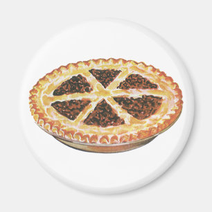 Vintage Foods Dessert, Fresh Baked Pecan Pie Magnet