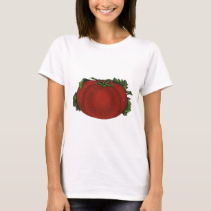 Vintage Foods, Ripe Tomato, Vegetables and Fruits T-Shirt