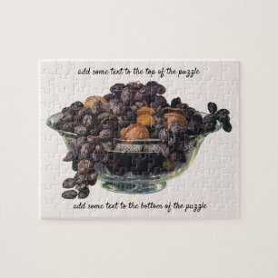 Vintage Foods, Walnuts and Almonds, Fruit and Nuts Jigsaw Puzzle