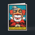 Vintage Fool Birthday Card<br><div class="desc">Custom restored,  high quality vintage clown image.</div>