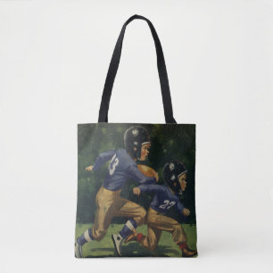 Vintage Football, Children, Boys Playing Sports Tote Bag