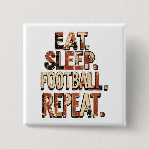 Vintage Football Fan Design Retro Soccer Graphic 2 Inch Square Button