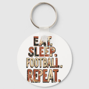 Vintage Football Fan Design   Retro Soccer Graphic Keychain