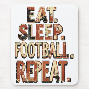 Vintage Football Fan Design Retro Soccer Graphic Mouse Pad