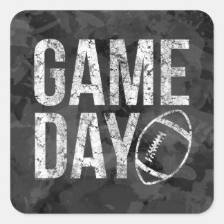 Vintage Football Game Day Square Sticker