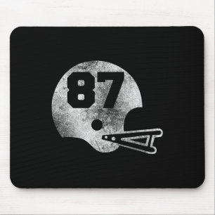 Vintage Football Jersey Number 87 Player Number  Mouse Pad