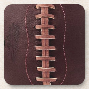 Vintage Football Leather Laces Sports Coaster