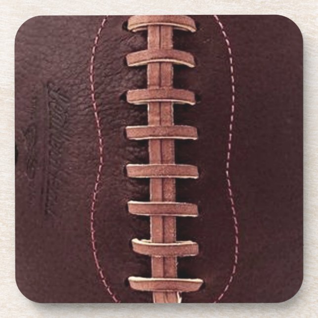 Vintage Football Leather Laces Sports Coaster (Front)