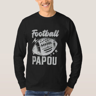 Vintage Football Papou Gifts For Father's Day Dad T-Shirt