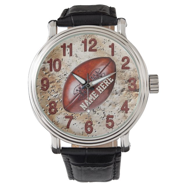 Vintage Football Personalized Football Watches (Front)
