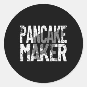 Vintage Football Player Meme Lineman Pancake Maker Classic Round Sticker