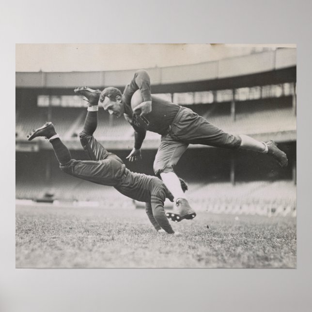 Vintage Football poster black and white man cave (Front)