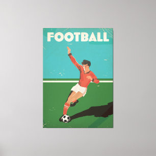 Vintage Football Poster Canvas Print