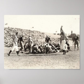 Vintage Football Poster-man cave, office decor