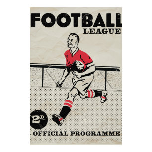 Vintage Football programme Photo Print