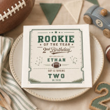 Vintage Football Rookie 2nd Birthday baby boy