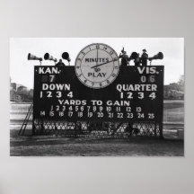 Vintage Football Scoreboard office decor man cave 