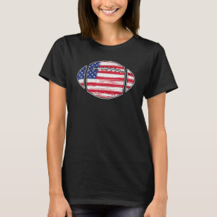 Vintage Football USA American Flag T-Shirt