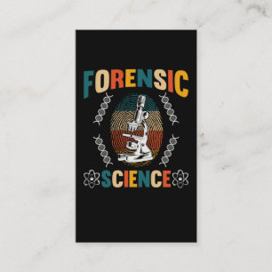 Vintage Forensic Science Fingerprint Detective Business Card