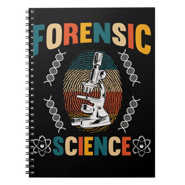 Vintage Forensic Science Fingerprint Detective Notebook (Front)