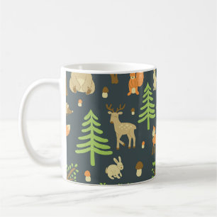 Vintage Forest Animals, Children's Pattern. Coffee Mug