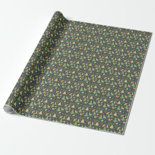Vintage Forest Animals, Children's Pattern. Wrapping Paper