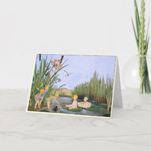 Vintage Forest Children Freddie Langeler Greeting Card